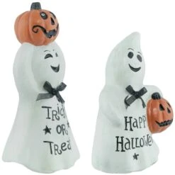 Northlight 7.75" "Happy Halloween" & "Trick Or Treat" Ghost Decorations Set -Halloween Decor Shop D668713S 3