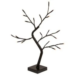 Northlight 15" LED Lighted Black Weeping Halloween Twig Tree, Orange Lights 10 Northlight 15" LED Lighted Black Weeping Halloween Twig Tree, Orange Lights -Halloween Decor Shop D668715S 3