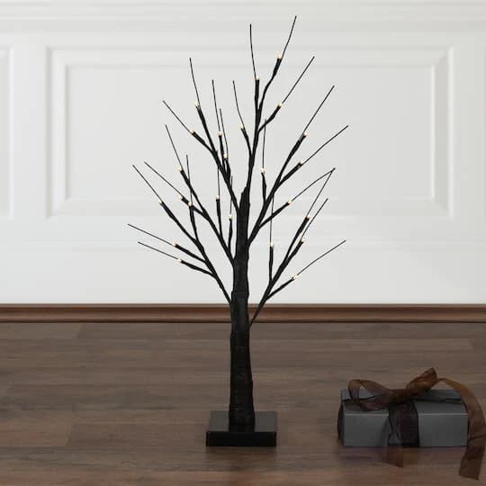 Northlight 24" LED Lighted Black Halloween Twig Tree, Warm White Lights 3 Northlight 24" LED Lighted Black Halloween Twig Tree, Warm White Lights - Image 3