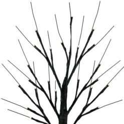 Northlight 24" LED Lighted Black Halloween Twig Tree, Warm White Lights 10 Northlight 24" LED Lighted Black Halloween Twig Tree, Warm White Lights -Halloween Decor Shop D668717S 3