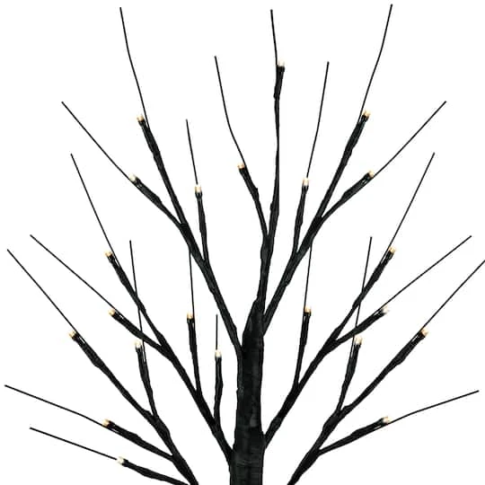 Northlight 24" LED Lighted Black Halloween Twig Tree, Warm White Lights 4 Northlight 24" LED Lighted Black Halloween Twig Tree, Warm White Lights - Image 4