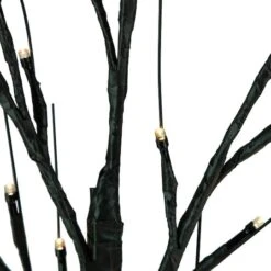 Northlight 24" LED Lighted Black Halloween Twig Tree, Warm White Lights 11 Northlight 24" LED Lighted Black Halloween Twig Tree, Warm White Lights -Halloween Decor Shop D668717S 4