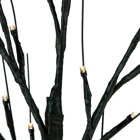 Northlight 24" LED Lighted Black Halloween Twig Tree, Warm White Lights 5 Northlight 24" LED Lighted Black Halloween Twig Tree, Warm White Lights - Image 5