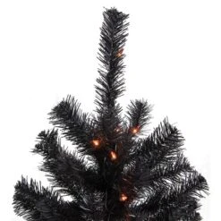 Northlight 3ft. Pre-Lit Black Noble Spruce Artificial Halloween Tree, Orange Lights 8 Northlight 3ft. Pre-Lit Black Noble Spruce Artificial Halloween Tree, Orange Lights -Halloween Decor Shop D668718S 2