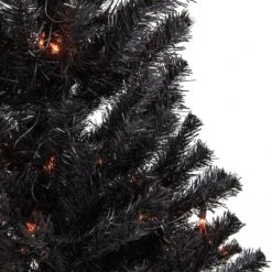 Northlight 3ft. Pre-Lit Black Noble Spruce Artificial Halloween Tree, Orange Lights 9 Northlight 3ft. Pre-Lit Black Noble Spruce Artificial Halloween Tree, Orange Lights -Halloween Decor Shop D668718S 3