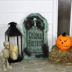 Northlight 28.5" Colden Burried Halloween Tombstone Yard Décor 11 Northlight 28.5" Colden Burried Halloween Tombstone Yard Décor -Halloween Decor Shop D668730S 5