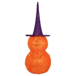 Northlight 30" Pop Up Lighted Tinsel Stacked Jack-O-Lanterns Halloween Decoration -Halloween Decor Shop D668732S 4