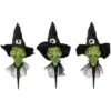 Northlight Smirking Witch Halloween Pathway Markers Set, 3ct. 13 Northlight Smirking Witch Halloween Pathway Markers Set, 3ct. -Halloween Decor Shop D668738S 1