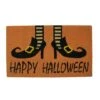 Northlight Wicked Witch Shoes "Happy Halloween" Coir Doormat, 18" X 30" 7 Northlight Wicked Witch Shoes "Happy Halloween" Coir Doormat, 18" X 30" -Halloween Decor Shop D668741S 1