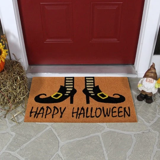 Northlight Wicked Witch Shoes "Happy Halloween" Coir Doormat, 18" X 30" 4 Northlight Wicked Witch Shoes "Happy Halloween" Coir Doormat, 18" X 30" - Image 4