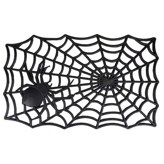Northlight Black Spider Web Rectangular Halloween Doormat 2 Northlight Black Spider Web Rectangular Halloween Doormat - Image 2