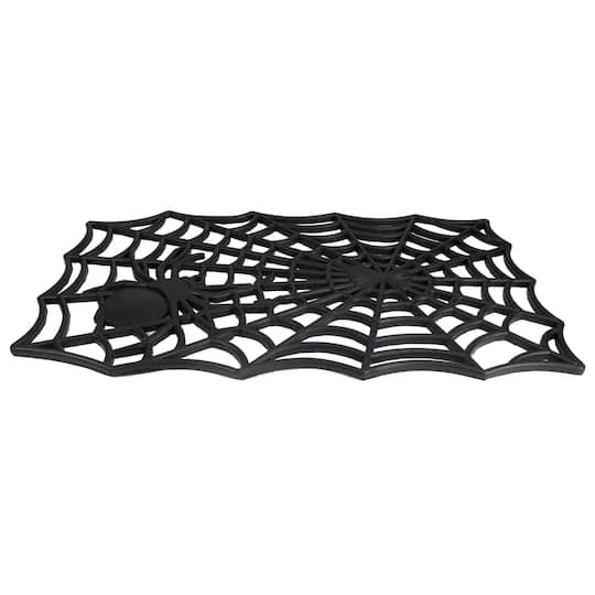 Northlight Black Spider Web Rectangular Halloween Doormat 4 Northlight Black Spider Web Rectangular Halloween Doormat - Image 4