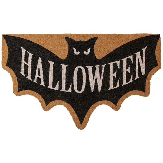 Northlight Natural Coir Halloween Bat Shaped Doormat 2 Northlight Natural Coir Halloween Bat Shaped Doormat - Image 2