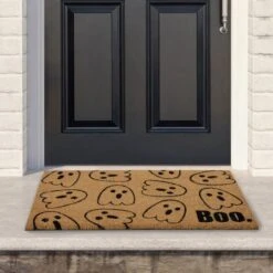Northlight Natural Coir Boo With Ghosts Halloween Doormat 7 Northlight Natural Coir Boo With Ghosts Halloween Doormat -Halloween Decor Shop D668821S 2