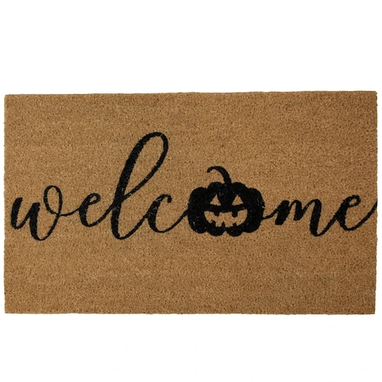 Northlight Natural Coir Pumpkin Welcome Halloween Doormat 2 Northlight Natural Coir Pumpkin Welcome Halloween Doormat - Image 2