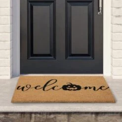 Northlight Natural Coir Pumpkin Welcome Halloween Doormat 7 Northlight Natural Coir Pumpkin Welcome Halloween Doormat -Halloween Decor Shop D668823S 2