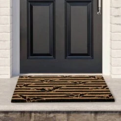 Northlight Natural Coir Flying Bats Halloween Doormat -Halloween Decor Shop D668825S 2