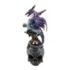 10" Mystical Dragon Atop A Black Skull Figurine 13 10" Mystical Dragon Atop A Black Skull Figurine -Halloween Decor Shop D670409S 1