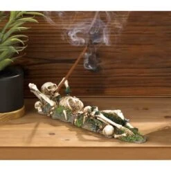 10.5" Skeleton Incense Burner Holder -Halloween Decor Shop D670456S 5